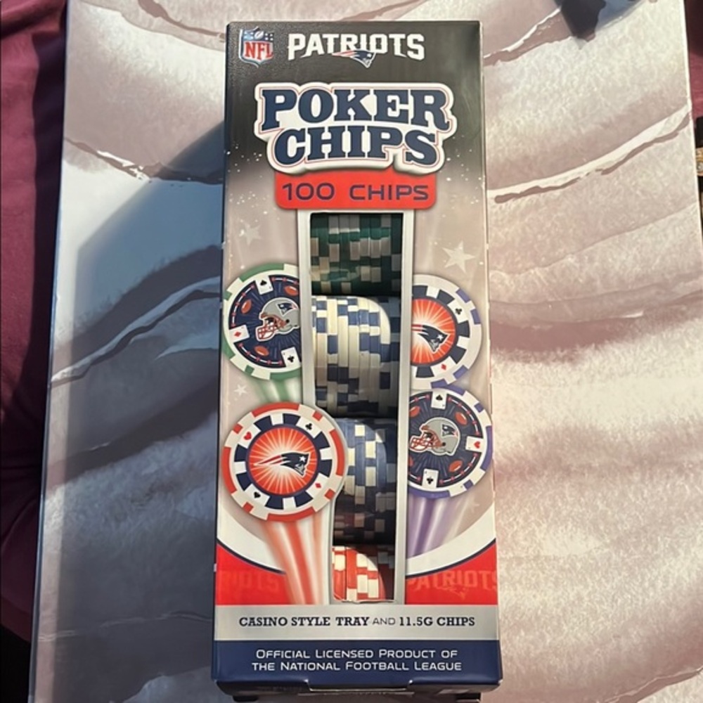NFL New England Patriots Poker Chips NIB